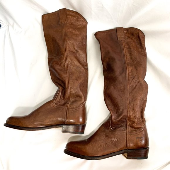 FRYE 77070 Dorado Brown Leather Riding boots | SZ 5.5 - Picture 2 of 5